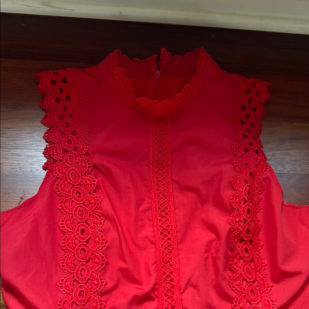 Chicwish Red Ruched Maxi Gown - Picture 2 of 6